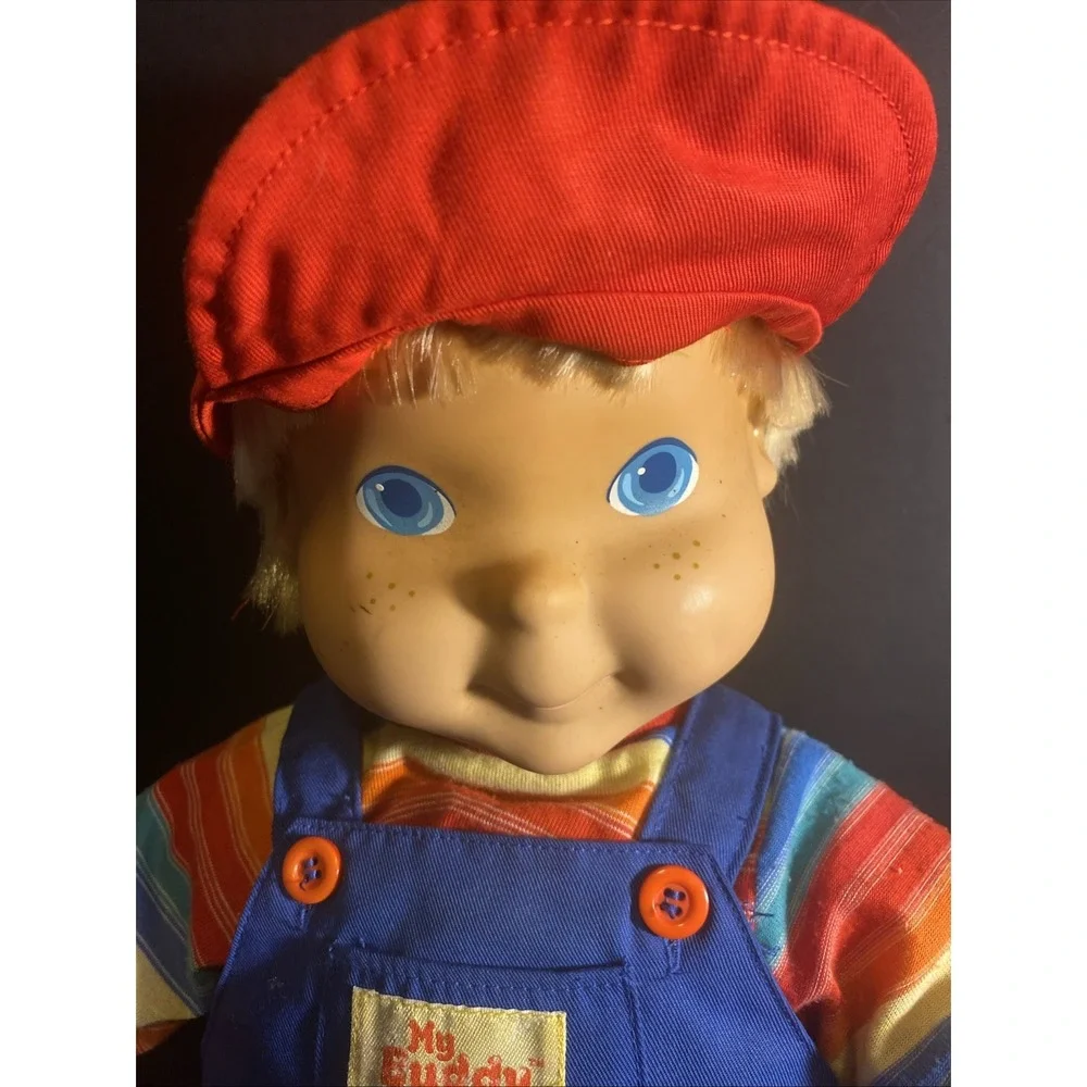 Vintage 1985 Playskool My Buddy Doll Hasbro Blonde Hair Blue Eyes With Red Hat